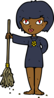 cartoon pretty witch girl png