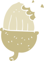 flat color illustration of acorn png