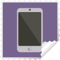 cel telefoon grafisch plein sticker postzegel png