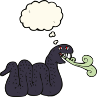 cartoon snake with thought bubble png