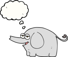 hand drawn thought bubble cartoon elephant squirting water png