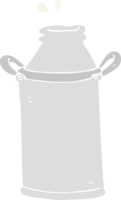 flache farbillustration des milchfasses png