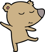 contento cartone animato orso danza png