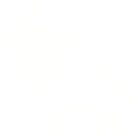 dessin à la craie de vache de noël png