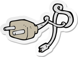 sticker of a cartoon plug png