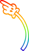 rainbow gradient line drawing of a cartoon hand gestures png