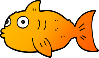 Cartoon-Doodle überraschte Fische png