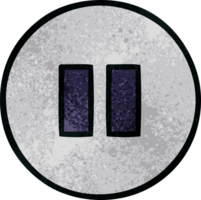 retro grunge texture cartoon of a pause button png