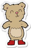 sticker of a cartoon teddy bear png