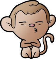 cartoon suspicious monkey png