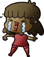 cartoon woman in tears png