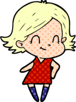 garota amigável dos desenhos animados png