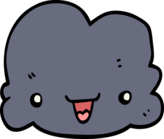 pequeña nube feliz de dibujos animados png