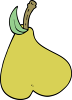 cartoon doodle of a pear png