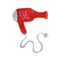 hand retro cartoon hair dryer png