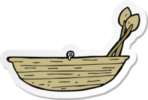 pegatina de un bote de remos de dibujos animados png