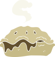 flat color illustration of hot pie png