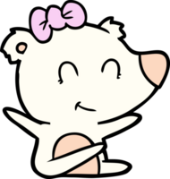 female polar bear cartoon png