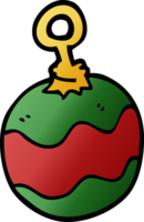 cartoon doodle christmas bauble png