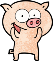 cheerful pig cartoon png