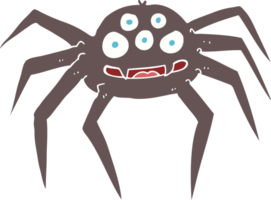 flat color illustration of spider png