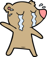 cartoon crying bear png