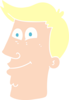 flat color illustration of male face png