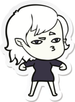 sticker of a cartoon vampire girl png