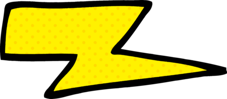 cartoon doodle lightening bolt png