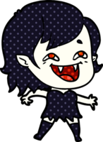 cartoon laughing vampire girl png