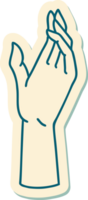 sticker of tattoo in traditional style of a hand png