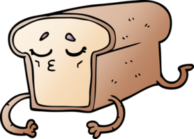 cartoon doodle loaf of bread png