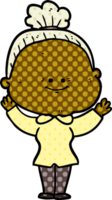 cartoon happy old woman png