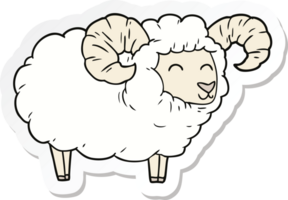 sticker van een cartoon ram png