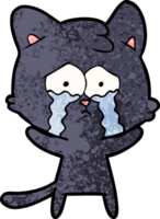 desenho animado gato chorando png