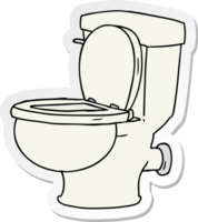 main tiré autocollant dessin animé griffonnage de une salle de bains toilette png