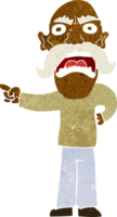 desenho animado velho com raiva png