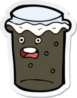 pegatina de un vaso de dibujos animados de cerveza negra png