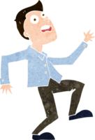 homem dos desenhos animados em pânico png