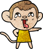 crazy cartoon monkey in dress png