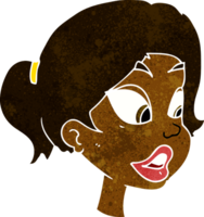 mujer amigable de dibujos animados png