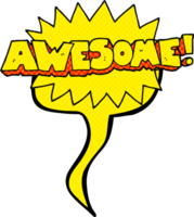 awesome  hand drawn comic book speech bubble cartoon shout png