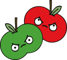 linda dibujos animados de un manzanas png