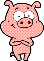 happy cartoon pig png