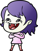 cartoon laughing vampire girl png