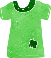 cartoon patched old tee shirt png