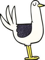 uccello alto di doodle del fumetto png