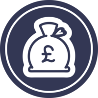 money sack circular icon symbol png