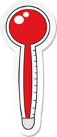 sticker of a cartoon thermometer png