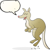 hand drawn speech bubble cartoon kangaroo png